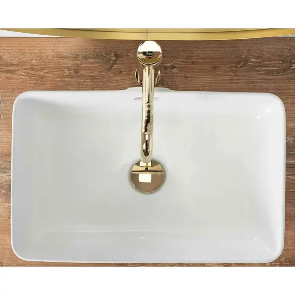 Lavoar pe blat Rea Berta 48 cm alb lucios [6]