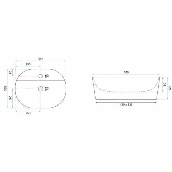 Lavoar pe blat Rea Carina 50 cm [5]