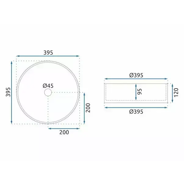 Lavoar pe blat Rea Ingrid 40 cm [3]