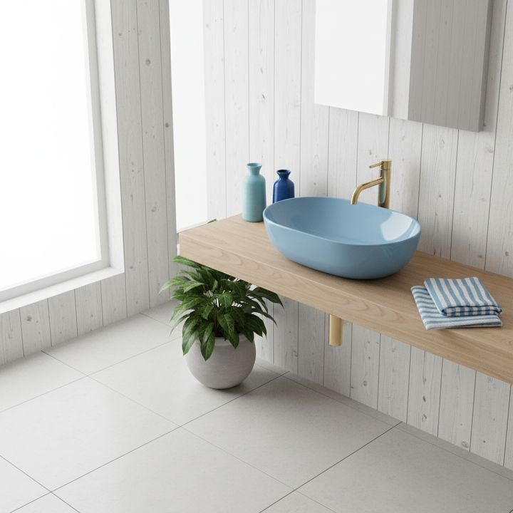 Lavoar pe blat Rea LISA L.BLUE SHINY [7]