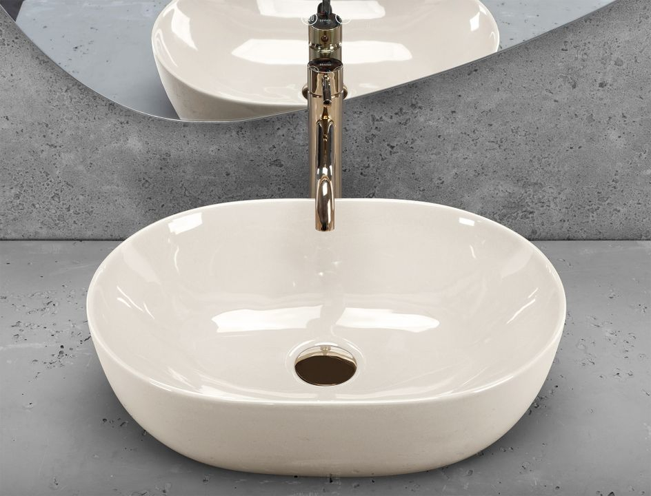 Lavoar pe blat Rea LISA SHINY ecru [3]