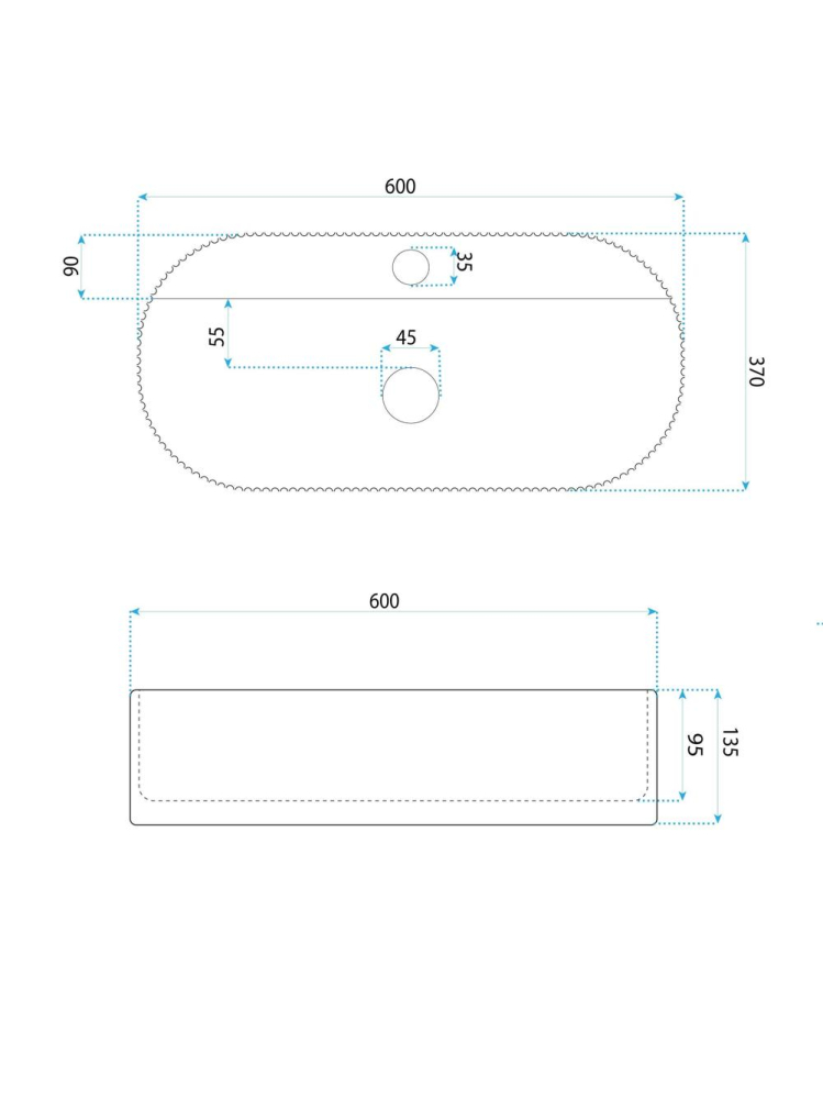 Lavoar pe blat Rea Marcela 60 Ruststone [7]