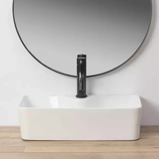 Lavoar pe blat Rea Mery dreptunghiular finisaj alb lucios 51 cm [4]