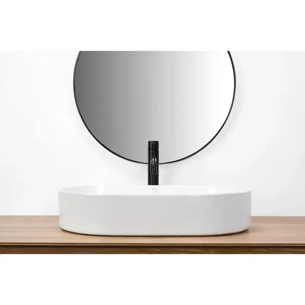 Lavoar pe blat Rea Nadia oval finisaj alb lucios 61 cm [4]
