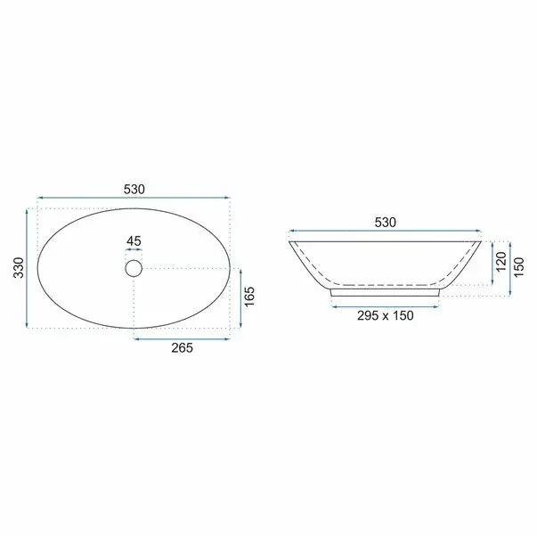 Lavoar pe blat Rea Pamela 53 cm [5]