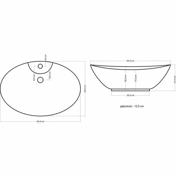 Lavoar pe blat Rea Rosa 64,5 cm [4]