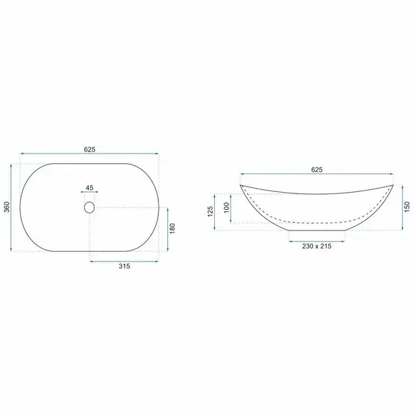 Lavoar pe blat Rea Royal 62,5 cm [6]