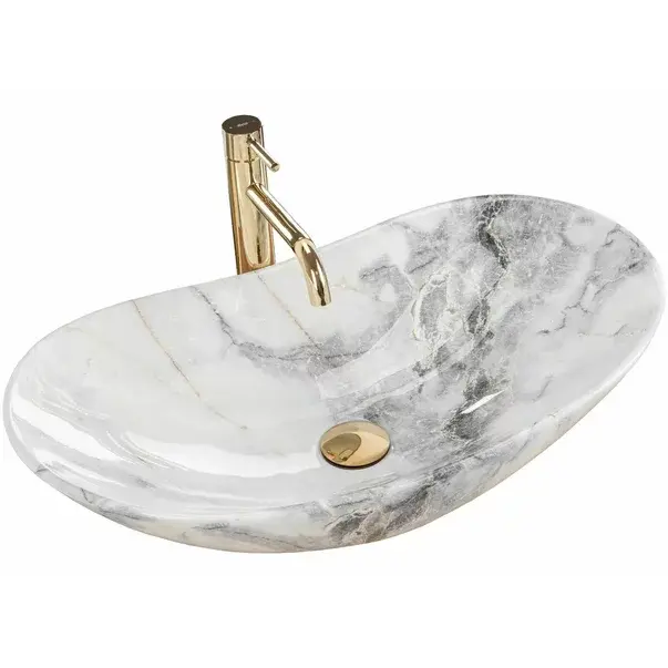 Lavoar pe blat Rea Royal granit lucios 60 cm [1]