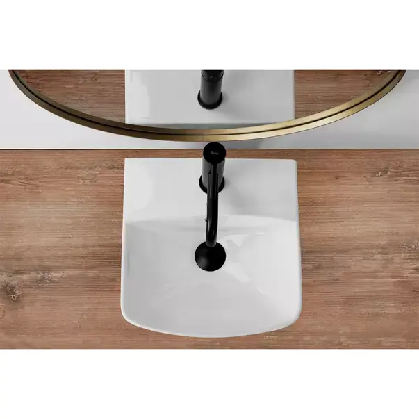 Lavoar pe blat Rea Selma dreptunghiular finisaj alb lucios 34 cm [5]