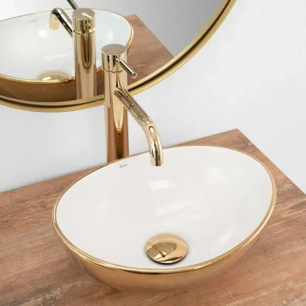 Lavoar pe blat Rea Sofia Mini alb-auriu 34 cm [3]