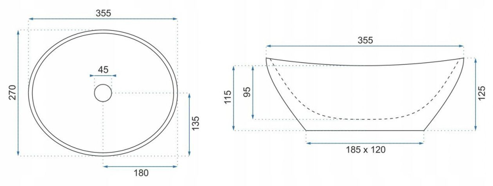 Lavoar pe blat Rea Sofia Mini Cloudy [7]