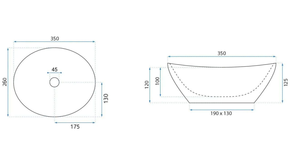 Lavoar pe blat Rea Sofia Mini Grigio [7]