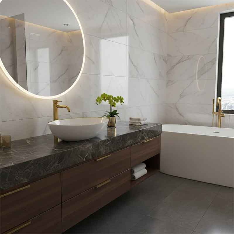 Lavoar pe blat Spectrum, Finta Gold Line, oval, alb-auriu [5]