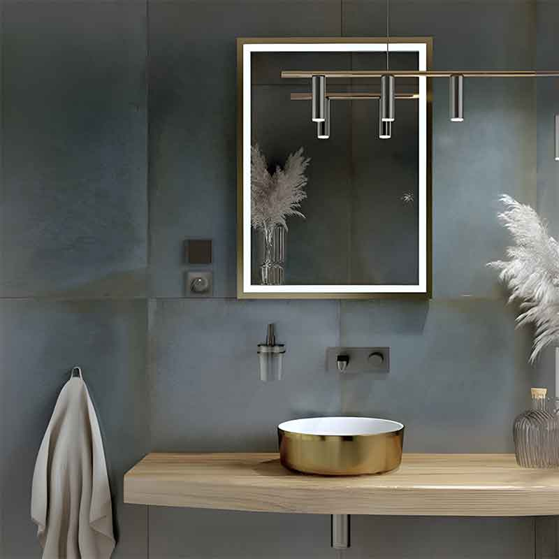 Lavoar pe blat Spectrum, Rosina Brushed Gold, rotund, auriu periat-alb [6]
