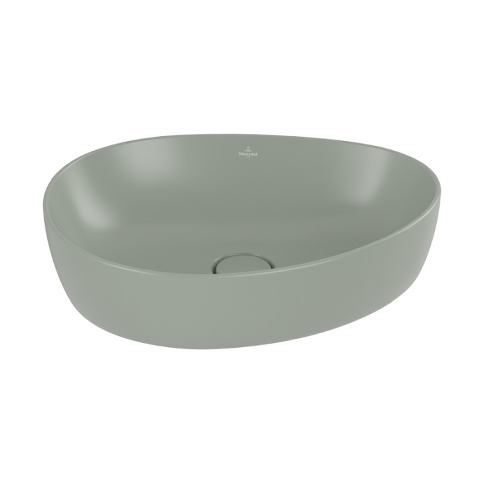 Lavoar pe blat, Villeroy & Boch, Antao 51 cm, oval, verde mat [1]