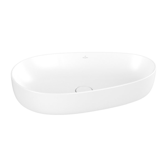 Lavoar pe blat, Villeroy & Boch, Antao, oval, asimetric, 65 cm, alb mat [1]