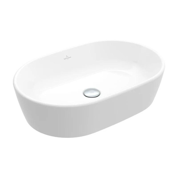 Lavoar pe blat, Villeroy & Boch, Architectura, oval, 60 x 40 cm, cu preaplin, alb [1]