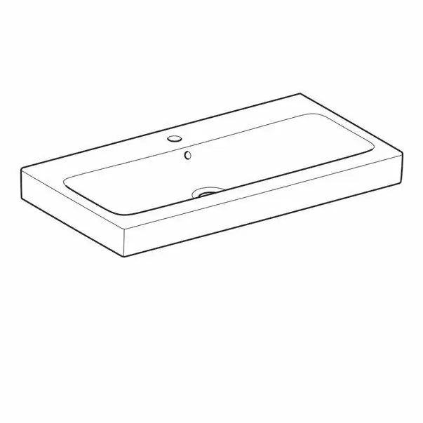 Lavoar pe mobilier Geberit Icon 90 cm cu orificiu baterie [2]