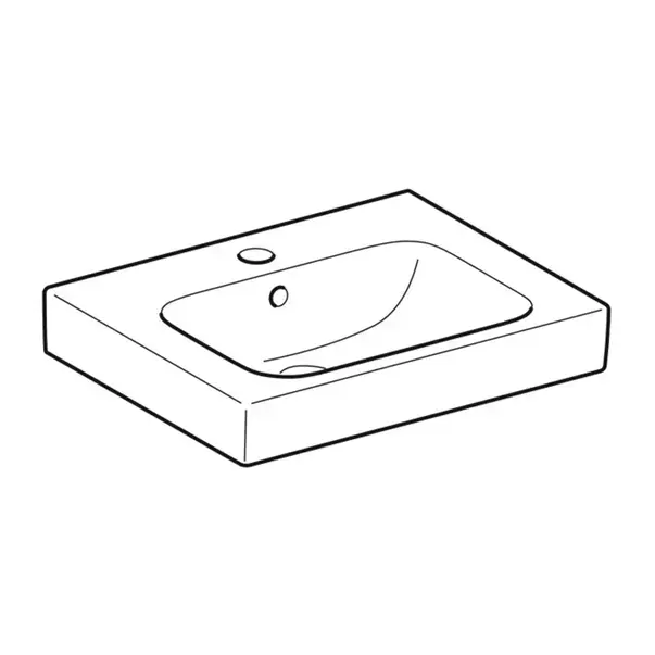 Lavoar pe mobilier Geberit Modo alb lucios 50 cm [9]