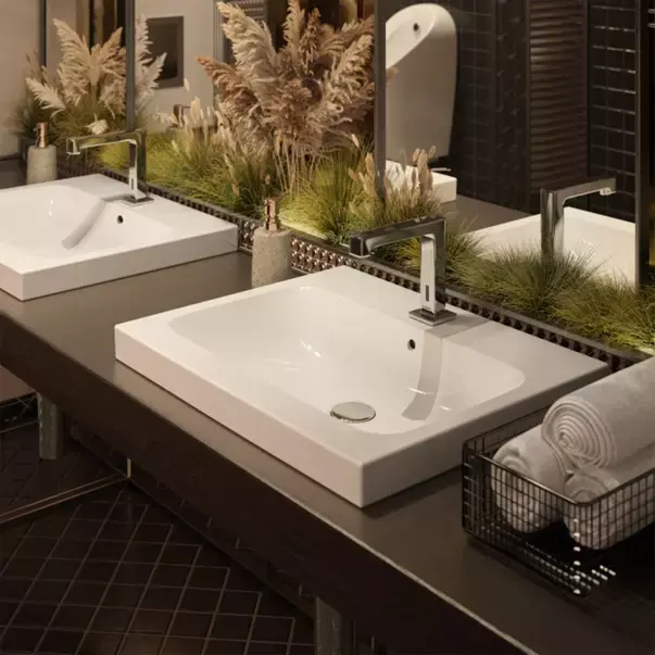 Lavoar pe mobilier Geberit Modo alb lucios 50 cm [3]