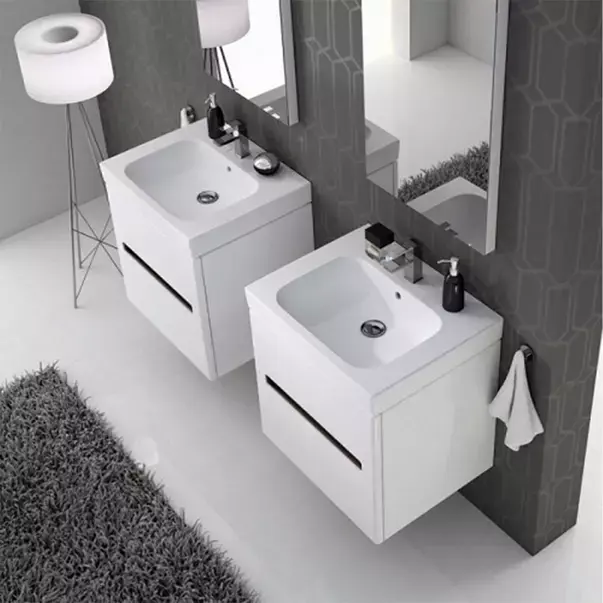 Lavoar pe mobilier Geberit Modo alb lucios 50 cm [1]