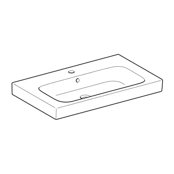 Lavoar pe mobilier Geberit Modo alb lucios 80 cm [9]