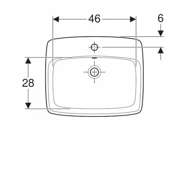 Lavoar pe mobilier Geberit Selnova Square 55 cm [3]
