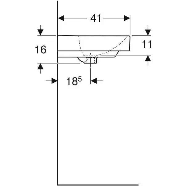 Lavoar pe mobilier Geberit Smyle Square 50 cm [5]