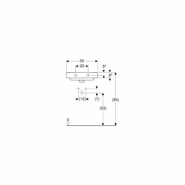 Lavoar pe mobilier Geberit Smyle Square 50 cm [4]
