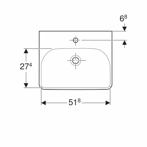 Lavoar pe mobilier Geberit Smyle Square 55 cm [4]