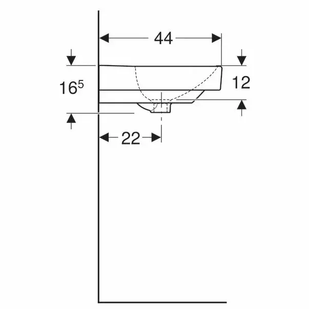 Lavoar pe mobilier Geberit Smyle Square 55 cm [6]