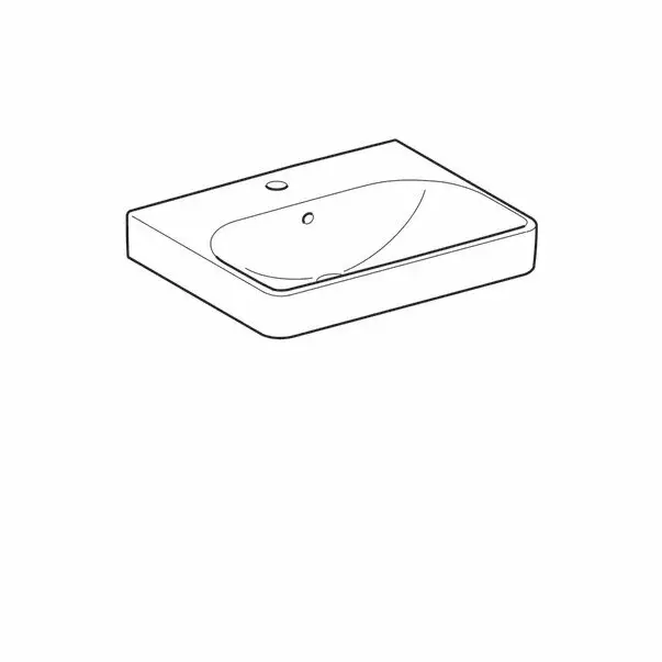 Lavoar pe mobilier Geberit Smyle Square 55 cm [3]