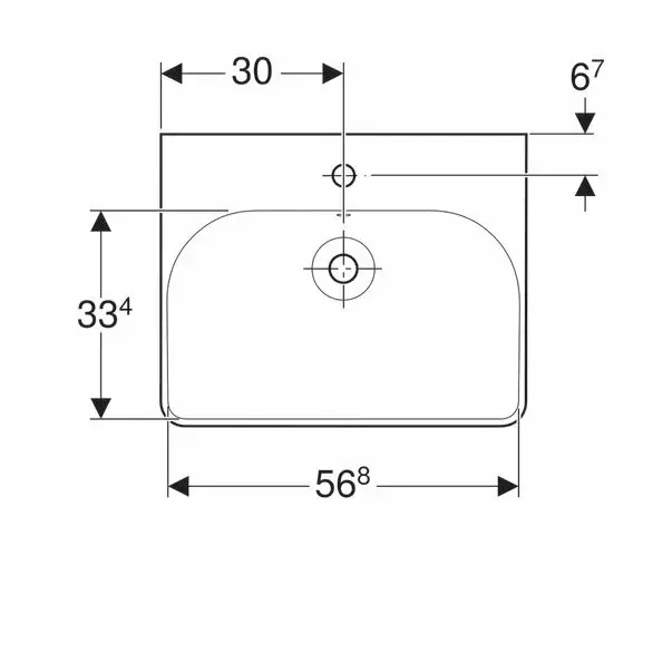 Lavoar pe mobilier Geberit Smyle Square 60 cm [2]