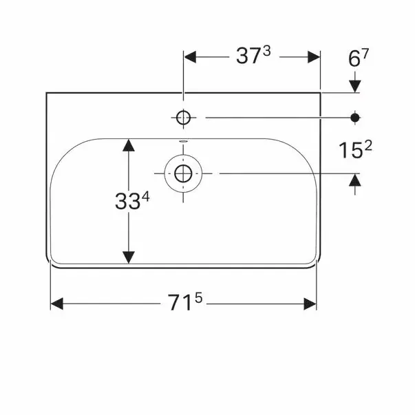 Lavoar pe mobilier Geberit Smyle Square 75 cm [4]