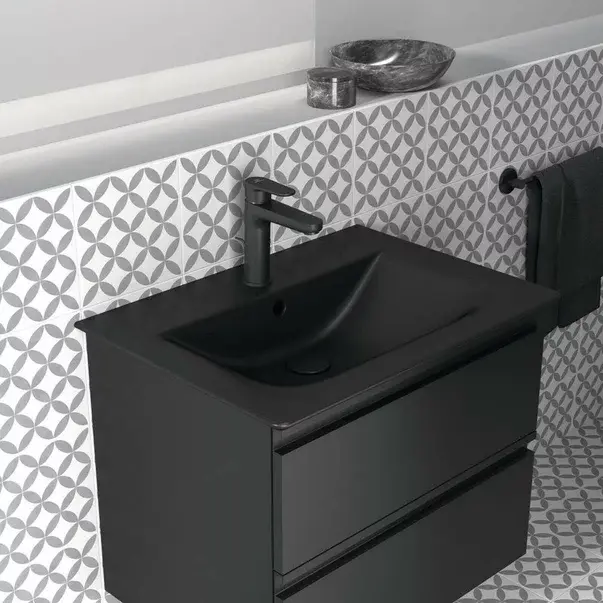 Lavoar pe mobilier Ideal Standard Connect Air 64x46 cm negru mat [6]
