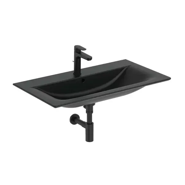 Lavoar pe mobilier Ideal Standard Connect Air 84x46 cm negru mat [3]