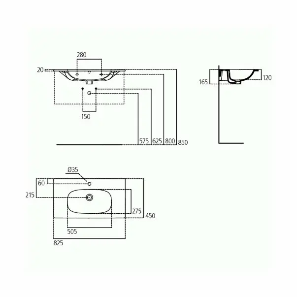 Lavoar pe mobilier Ideal Standard Tesi 82x45 cm [4]