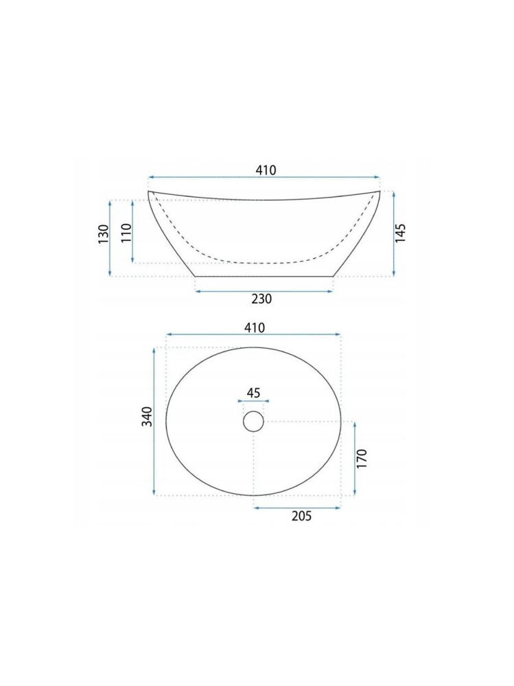 Lavoar pentru blat Basaro  Sofia auriu / Alb [5]
