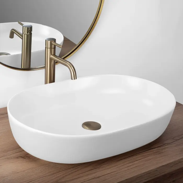 Lavoar pentru blat Cleo 61 Alb mat, Rea [2]