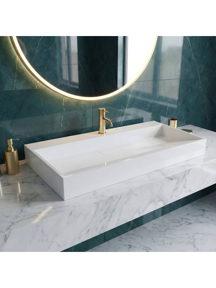 Lavoar pentru blat GOYA 100 cm alb [9]