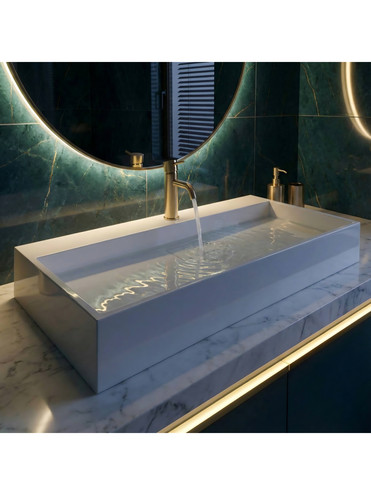 Lavoar pentru blat GOYA 100 cm alb [4]