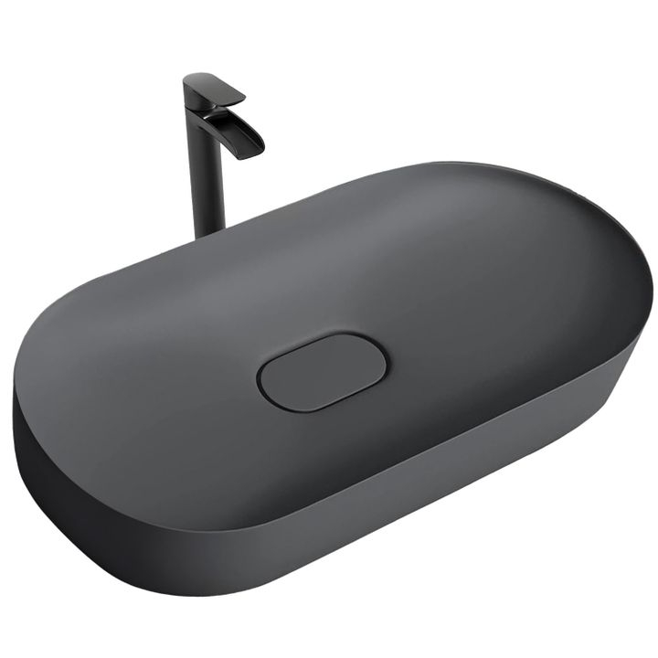 Lavoar pentru blat  IRIS 71 cm gri mat [7]