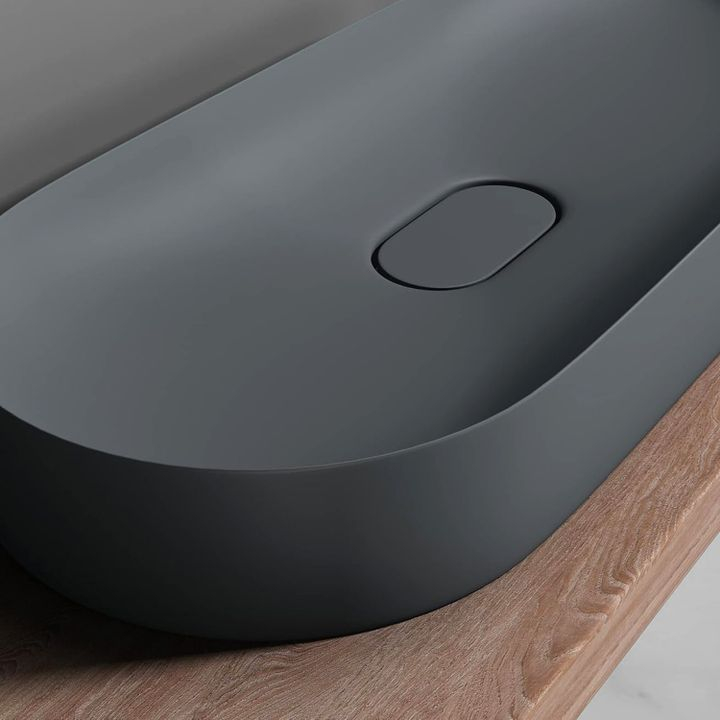 Lavoar pentru blat  IRIS 71 cm gri mat [5]