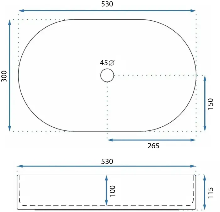 Lavoar pentru blat Layla 50 Alb, Rea [6]
