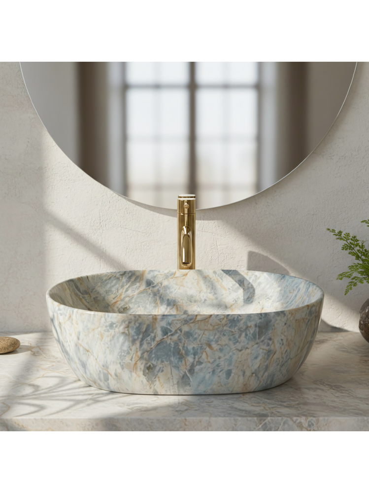 Lavoar pentru blat Rea Amelia Ruststone 48 [3]