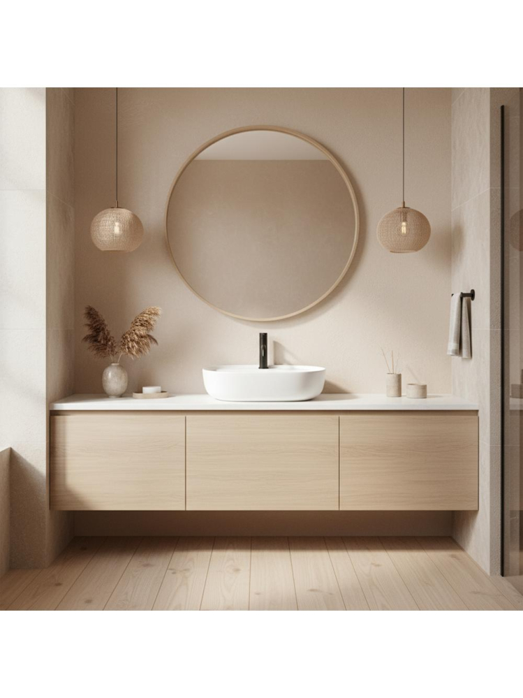 Lavoar pentru blat REA Aura 51 alb mat [4]