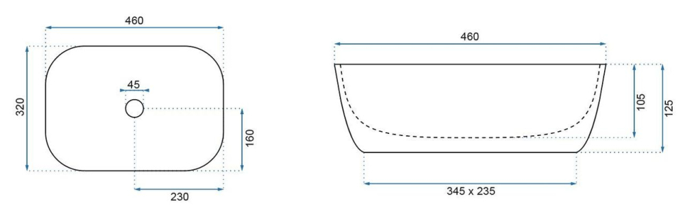 Lavoar pentru blat Rea Belinda Black Calala mat [6]