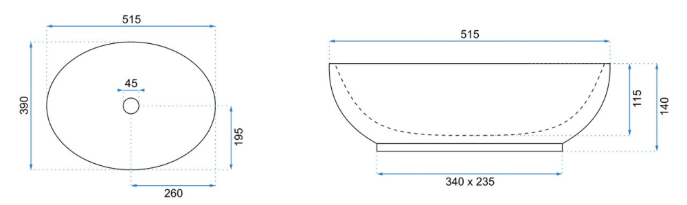 Lavoar pentru blat Rea Carola Slim Alb lucios [6]
