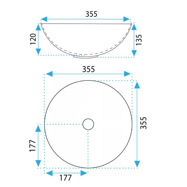 Lavoar pentru blat Rea Stella alb auriu edge [6]