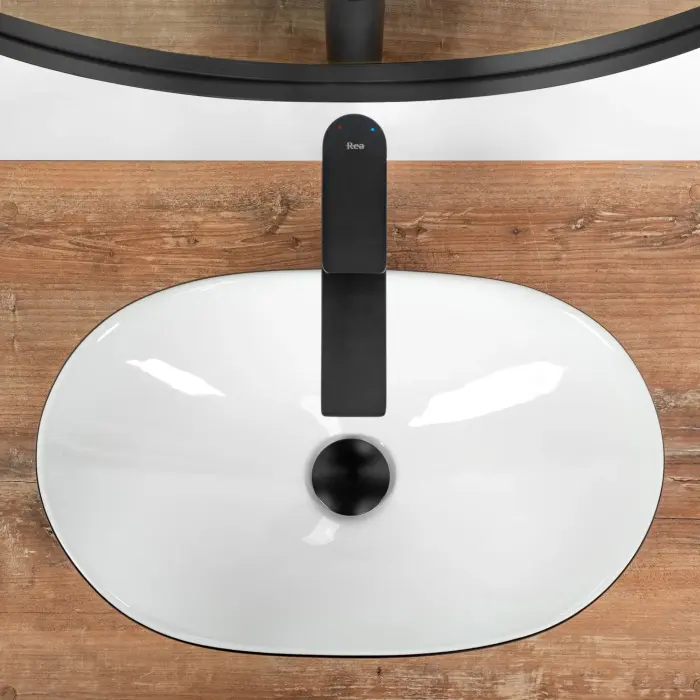 Lavoar pentru blat Royal Mini Alb/Negru, Rea [4]